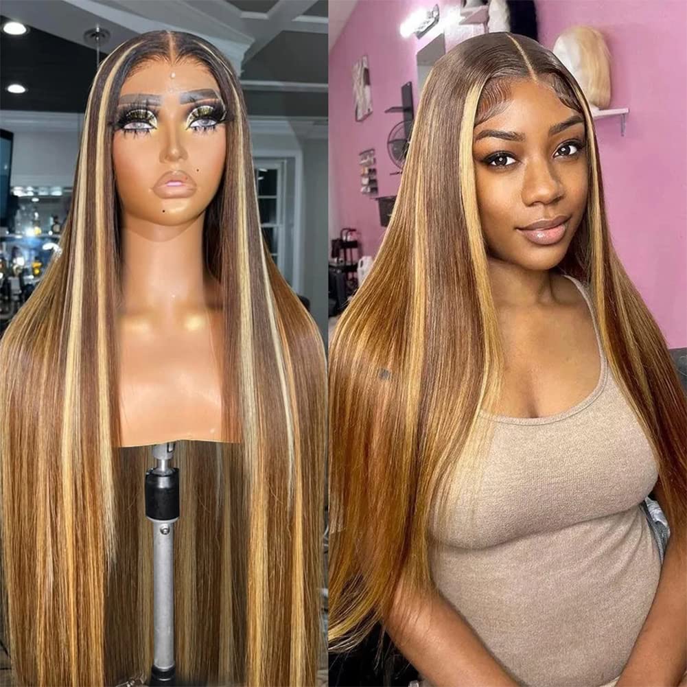 13x4 Frontal #4/27 Highlight Straight Wig